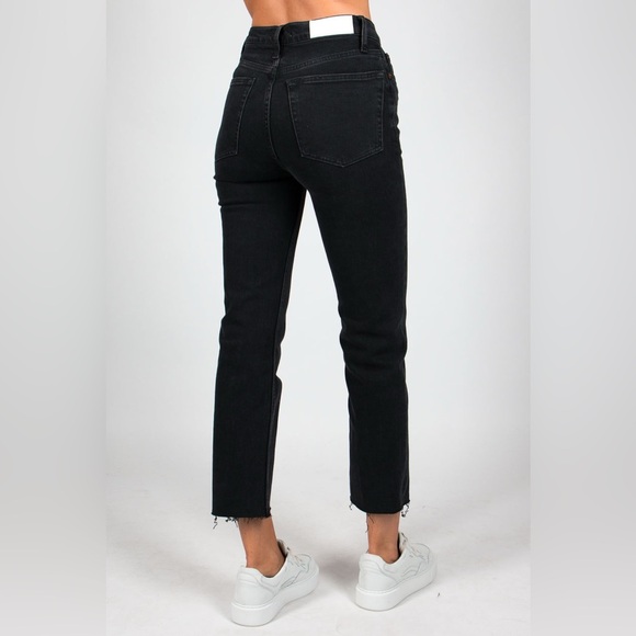 Re/Done stovepipe raw hem jeans , sz : 28 - Picture 3 of 13